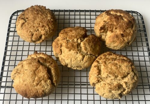 Lemon and coconut scones